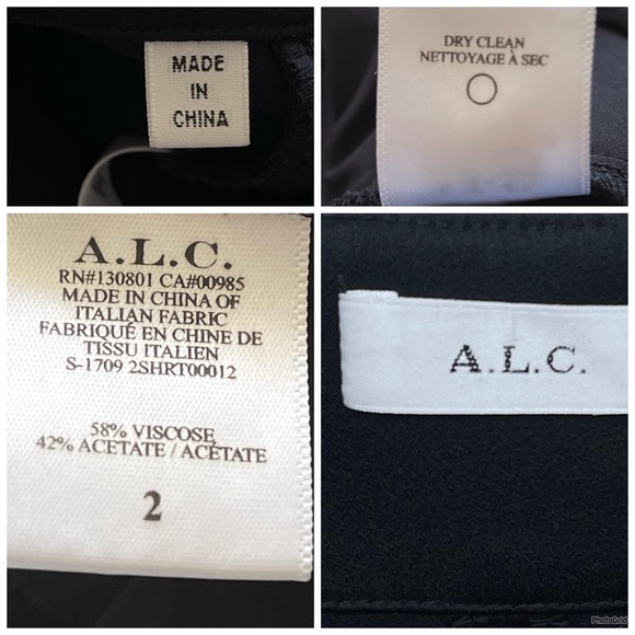 A.L.C DELIAH HIGH-WAIST DRAPEY PLEATED SATEEN SHORTS IN BLACK 2 - Picture 4 of 6